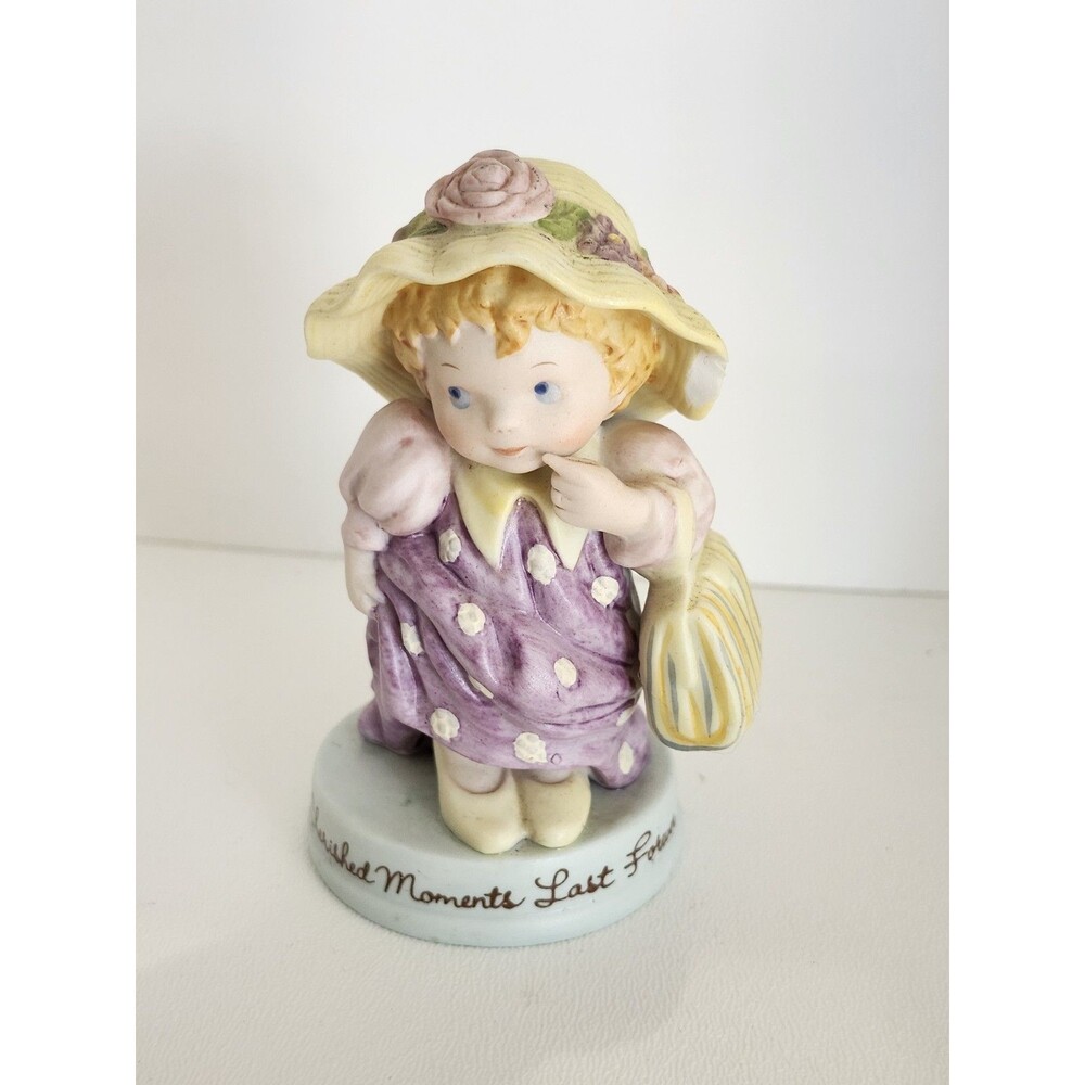 "Cherished Memories Last Forever" Avon Porcelain Girl Figurine Playing Dress Up